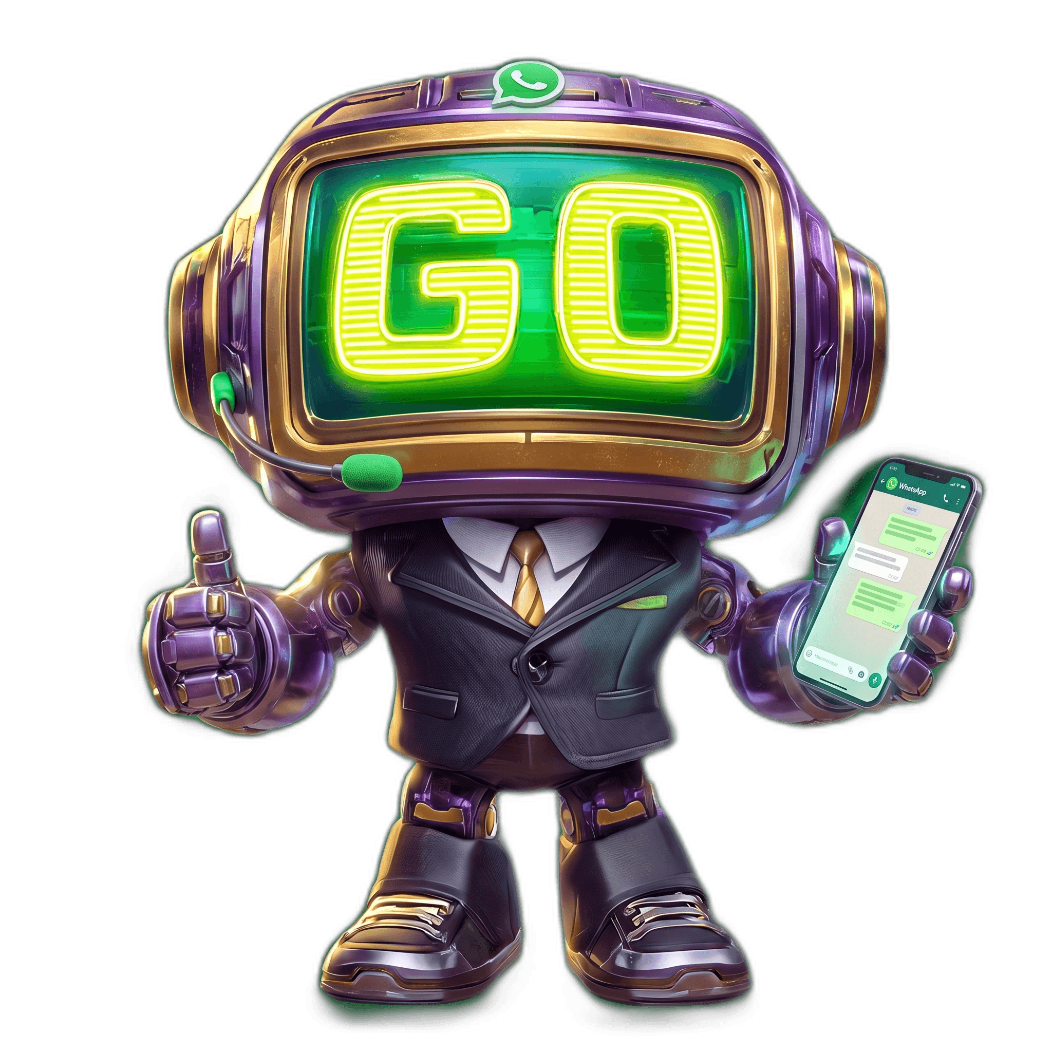 GoBot dressed as GoPeople