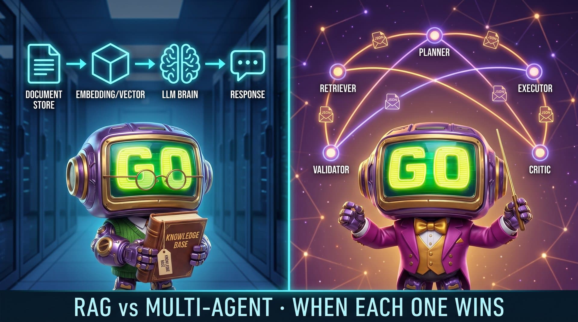 Multi-agent vs. RAG: when each one wins.