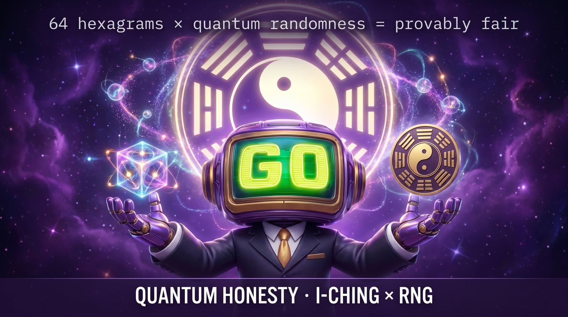 Quantum honesty: the I-Ching × quantum RNG algorithm.
